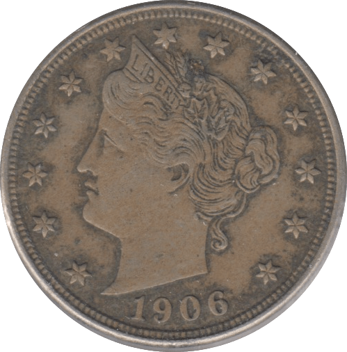 1906 USA 5 CENT - WORLD COINS - Cambridgeshire Coins