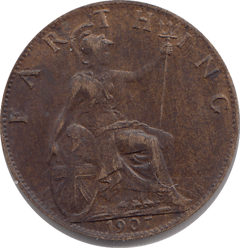 1907 FARTHING ( AUNC ) - FARTHING - Cambridgeshire Coins