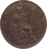 1907 FARTHING ( AUNC ) - FARTHING - Cambridgeshire Coins