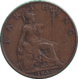 1907 FARTHING ( GF ) - FARTHING - Cambridgeshire Coins