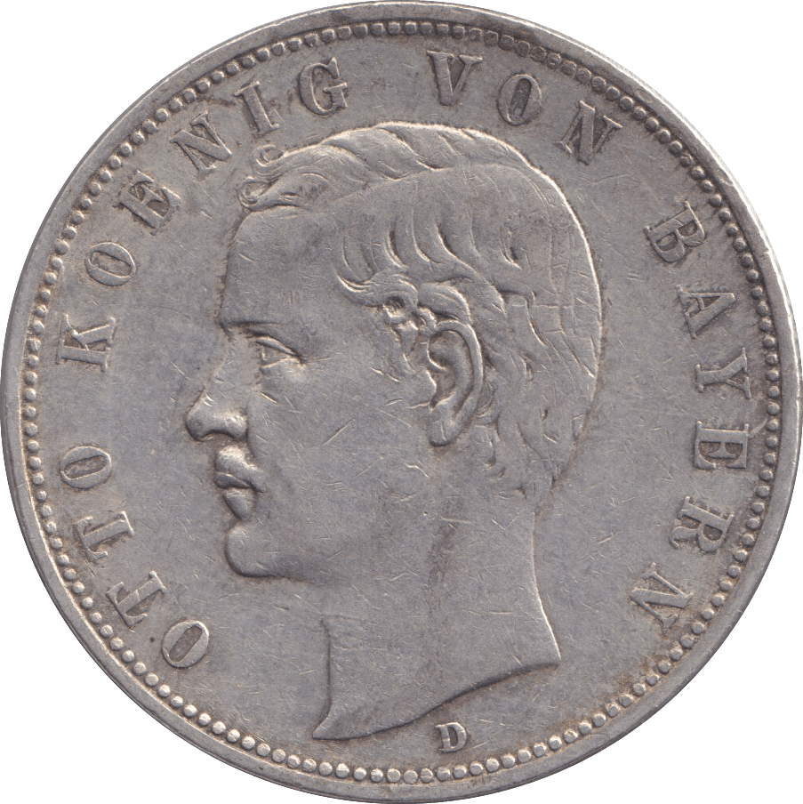 1907 FIVE MARK MUNICH D - SILVER WORLD COINS - Cambridgeshire Coins