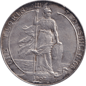 1907 FLORIN ( EF ) - FLORIN - Cambridgeshire Coins