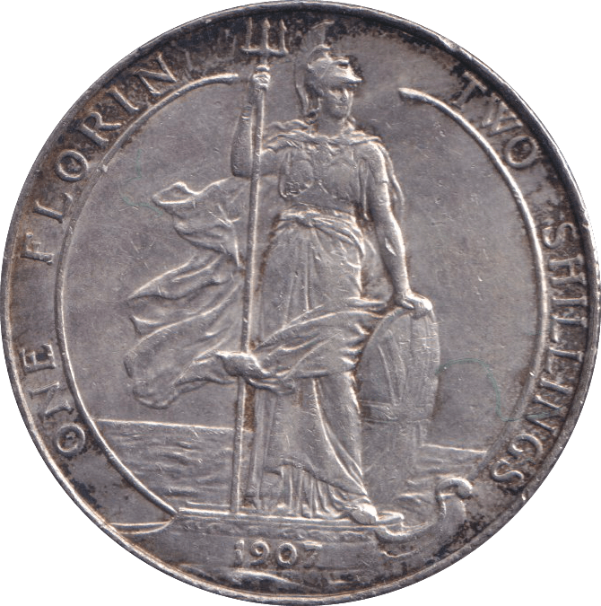 1907 FLORIN ( EF ) - FLORIN - Cambridgeshire Coins