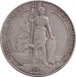 1907 FLORIN ( FINE ) 1 - FLORIN - Cambridgeshire Coins