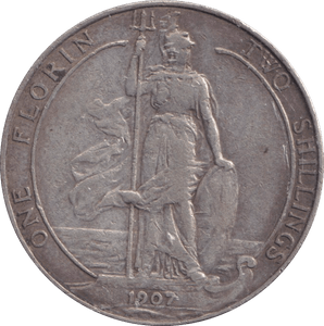 1907 FLORIN ( FINE ) - FLORIN - Cambridgeshire Coins