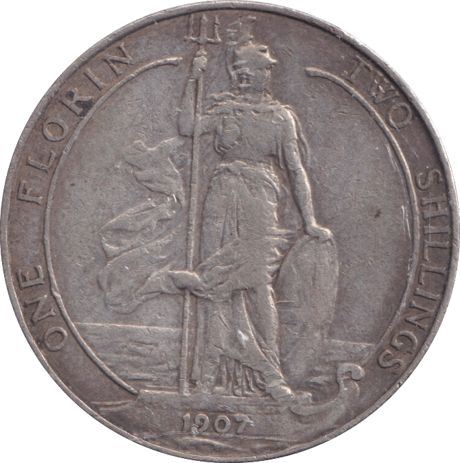 1907 FLORIN ( FINE ) - FLORIN - Cambridgeshire Coins