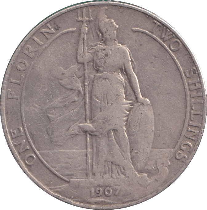 1907 FLORIN ( FINE ) - FLORIN - Cambridgeshire Coins