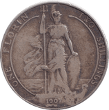 1907 FLORIN ( FINE ) - FLORIN - Cambridgeshire Coins