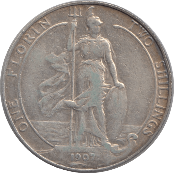 1907 FLORIN ( FINE ) - FLORIN - Cambridgeshire Coins