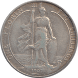 1907 FLORIN ( FINE ) - FLORIN - Cambridgeshire Coins