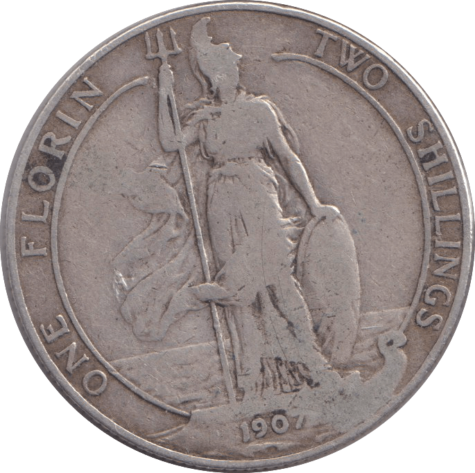 1907 FLORIN ( FINE ) - FLORIN - Cambridgeshire Coins