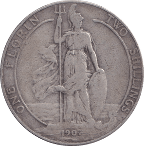 1907 FLORIN ( FINE ) - FLORIN - Cambridgeshire Coins