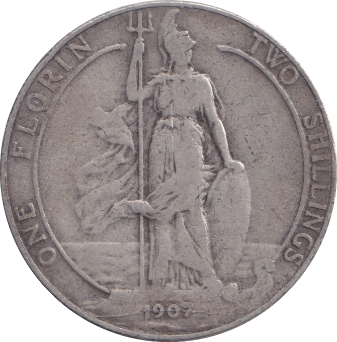 1907 FLORIN ( FINE ) - FLORIN - Cambridgeshire Coins