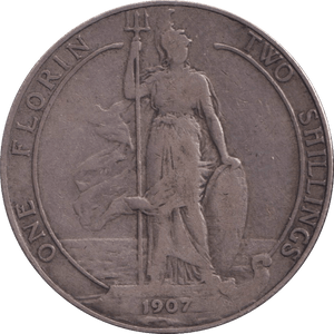 1907 FLORIN ( GF ) - FLORIN - Cambridgeshire Coins