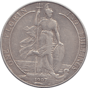 1907 FLORIN ( GVF ) - FLORIN - Cambridgeshire Coins