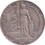 1907 FLORIN ( VF ) - FLORIN - Cambridgeshire Coins
