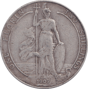 1907 FLORIN ( VF ) - FLORIN - Cambridgeshire Coins