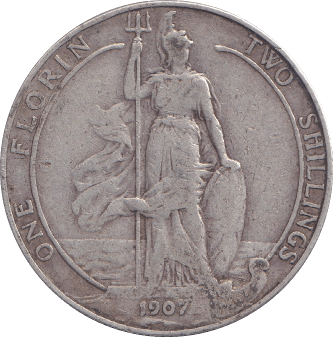 1907 FLORIN ( VF ) - FLORIN - Cambridgeshire Coins