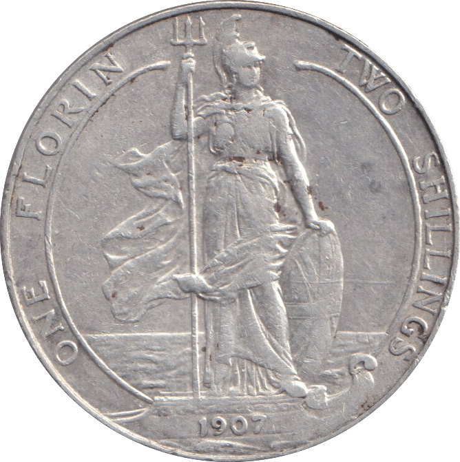 1907 FLORIN ( VF ) - FLORIN - Cambridgeshire Coins