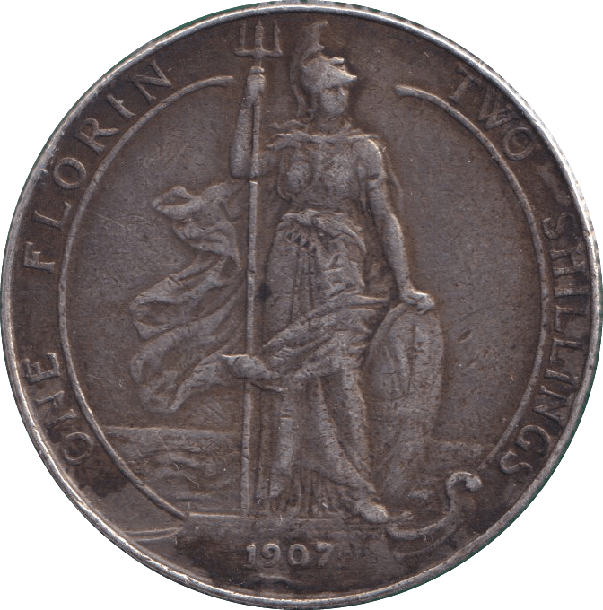 1907 FLORIN ( VF ) - FLORIN - Cambridgeshire Coins