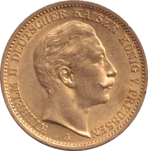 1907 GOLD 20 MARK GERMANY - GOLD WORLD COINS - Cambridgeshire Coins