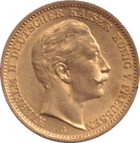 1907 GOLD 20 MARK GERMANY - GOLD WORLD COINS - Cambridgeshire Coins