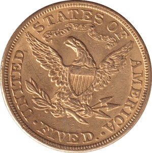 1907 GOLD FIVE DOLLARS USA - Gold World Coins - Cambridgeshire Coins
