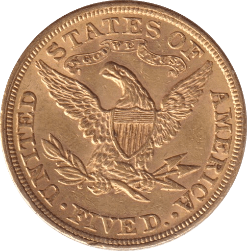 1907 GOLD FIVE DOLLARS USA - Gold World Coins - Cambridgeshire Coins