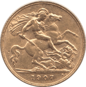 1907 GOLD HALF SOVEREIGN ( AUNC ) - HALF SOVEREIGN - Cambridgeshire Coins
