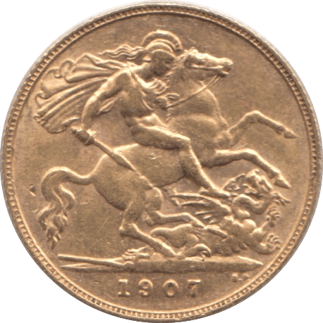 1907 GOLD HALF SOVEREIGN ( AUNC ) - HALF SOVEREIGN - Cambridgeshire Coins