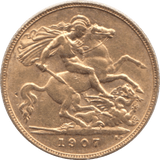 1907 GOLD HALF SOVEREIGN ( AUNC ) - HALF SOVEREIGN - Cambridgeshire Coins