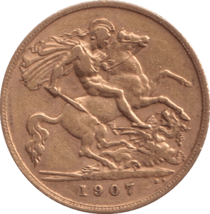 1907 GOLD HALF SOVEREIGN ( GVF ) - HALF SOVEREIGN - Cambridgeshire Coins