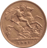 1907 GOLD HALF SOVEREIGN ( GVF ) - HALF SOVEREIGN - Cambridgeshire Coins
