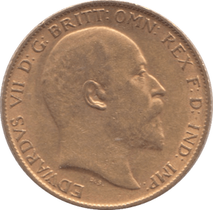 1907 GOLD HALF SOVEREIGN ( GVF ) - HALF SOVEREIGN - Cambridgeshire Coins