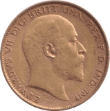 1907 GOLD HALF SOVEREIGN ( GVF ) - HALF SOVEREIGN - Cambridgeshire Coins