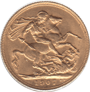 1907 GOLD SOVEREIGN ( AUNC ) - Sovereign - Cambridgeshire Coins