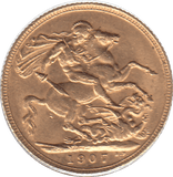 1907 GOLD SOVEREIGN ( AUNC ) - Sovereign - Cambridgeshire Coins