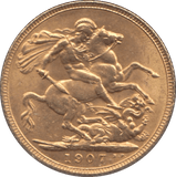 1907 GOLD SOVEREIGN ( AUNC ) - SOVEREIGN - Cambridgeshire Coins