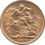 1907 GOLD SOVEREIGN ( AUNC ) - SOVEREIGN - Cambridgeshire Coins