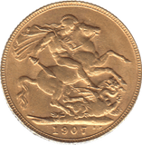1907 GOLD SOVEREIGN ( EF ) - Sovereign - Cambridgeshire Coins