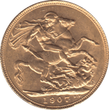 1907 GOLD SOVEREIGN ( UNC ) - SOVEREIGN - Cambridgeshire Coins
