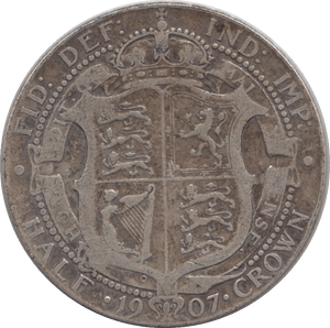 1907 HALFCROWN ( F ) - HALFCROWN - Cambridgeshire Coins