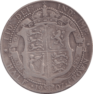 1907 HALFCROWN ( FINE ) - Halfcrown - Cambridgeshire Coins