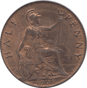 1907 HALFPENNY ( UNC ) - Halfpenny - Cambridgeshire Coins