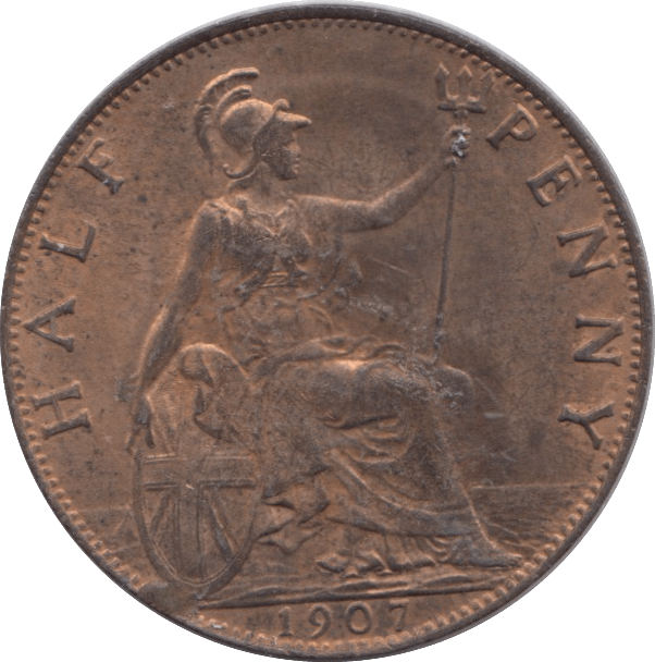 1907 HALFPENNY ( UNC ) - Halfpenny - Cambridgeshire Coins
