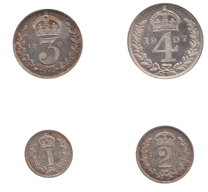 1907 MAUNDY SET VICTORIA - Maundy Set - Cambridgeshire Coins