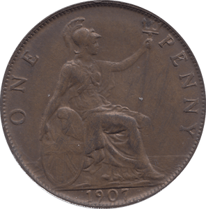 1907 PENNY ( AUNC ) - PENNY - Cambridgeshire Coins