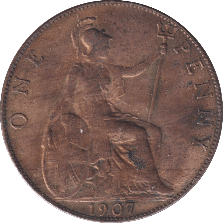 1907 PENNY WEAK STRIKE ( AUNC ) - PENNY - Cambridgeshire Coins
