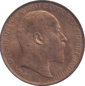 1907 PENNY WEAK STRIKE ( AUNC ) - PENNY - Cambridgeshire Coins