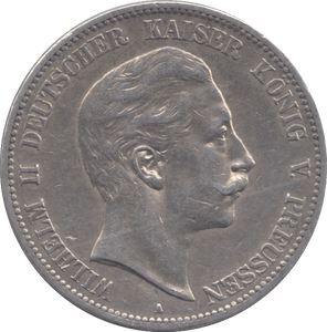1907 SILVER 5 MARK GERMANY - SILVER WORLD COINS - Cambridgeshire Coins